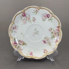 Haviland Limoges Schleiger 39E Saucer 5 3/8" Replacements Floral Gold Trim