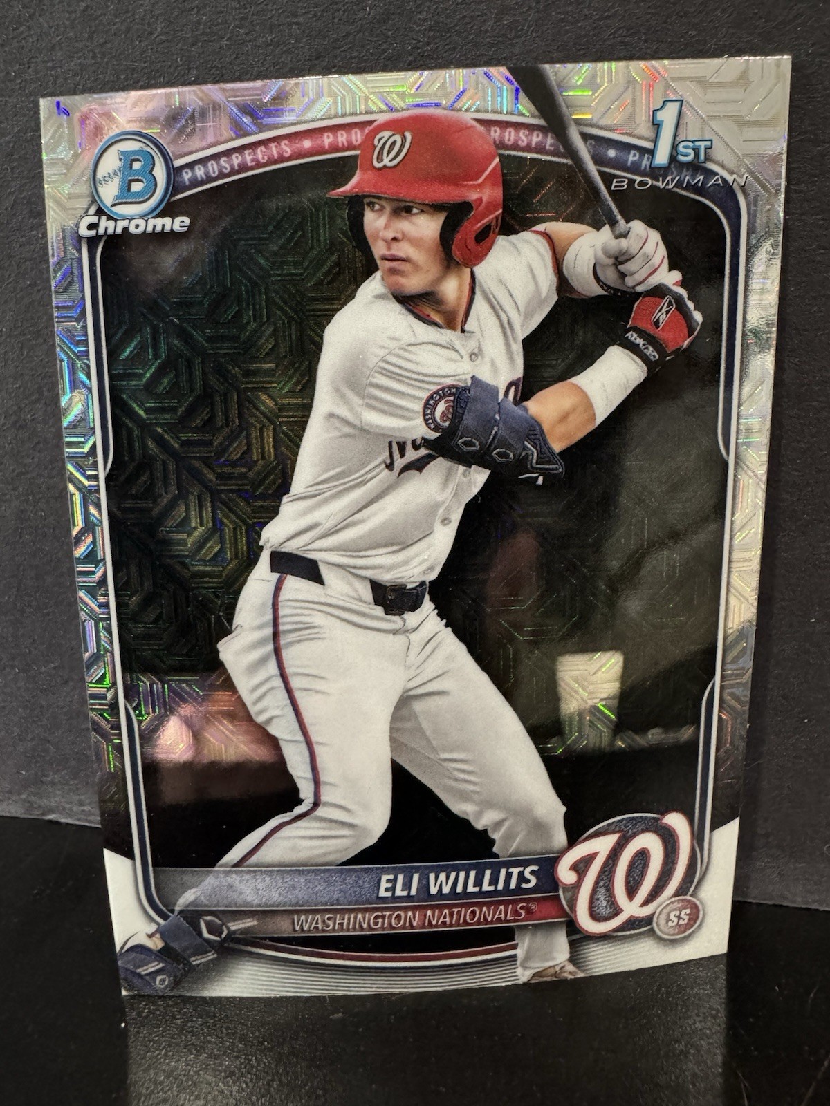 Eli Willits 2025 Bowman Draft #BDC-1 Mojo Refractor Chrome 1st RC