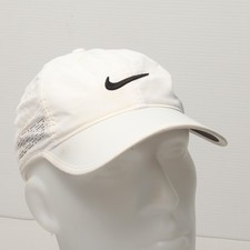 Nike Golf Heritage86 Hat Cap Strap Back One Size White Perforated Dri-FIT Womens