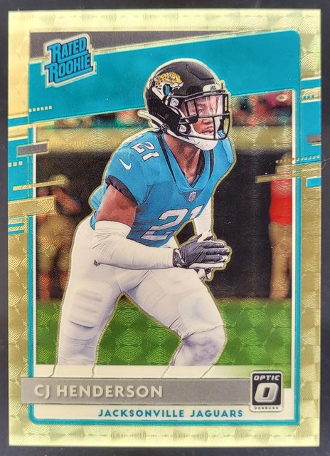 2020 Panini Donruss Optic CJ Henderson Gold Vinyl Prizm 1/1 RC Jaguars US