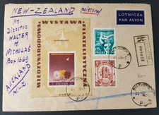 POLAND / POLSKA 1955-56 MAIL TO NZ d (JF)