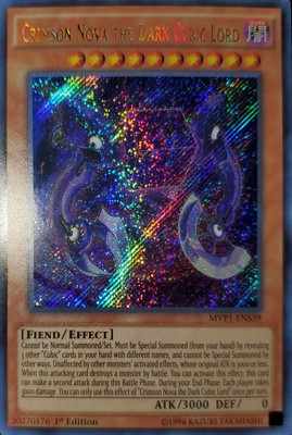 Yu-Gi-Oh! Crimson Nova The Dark Cubic Lord - MVP1-ENS39 Secret Rare 1st Edition Trading Card - View #9