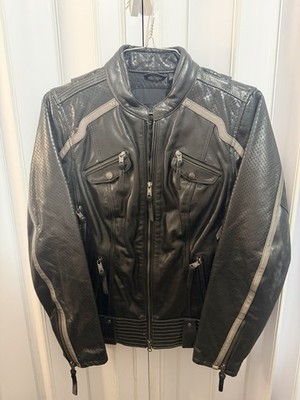 Harley Davidson Leather Riding Jacket, Women s Large, Black