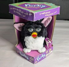 1998 Tiger Electronics Furby Model 70-800 Black White Tuxedo Vintage In Box