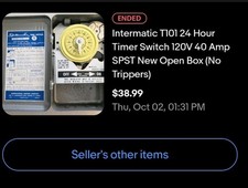 Intermatic T101 24 Hour Timer Switch 120V 40 ...