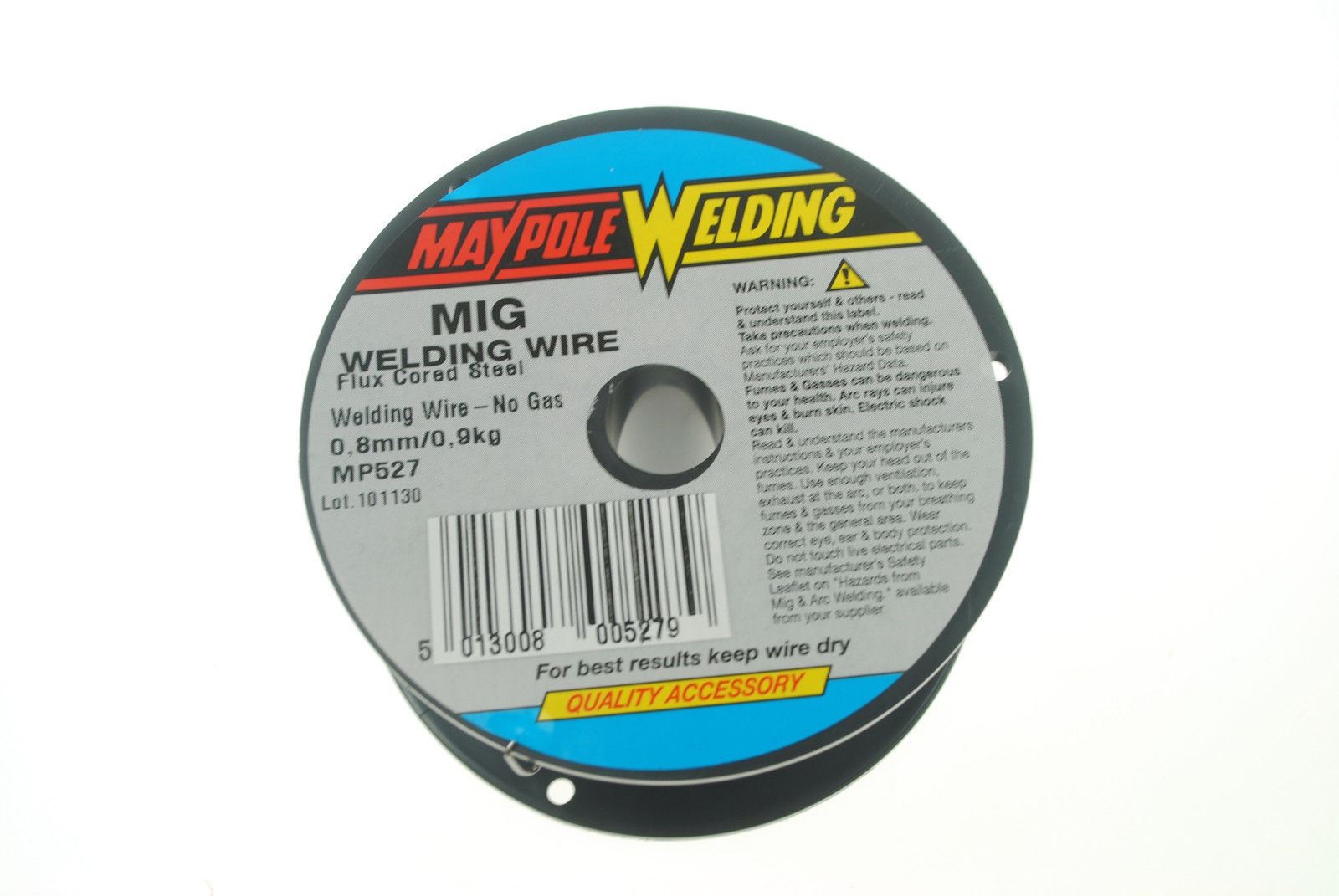 Maypole MP527 Mig Welding Wire 0.8mm Flux Cored Steel 0.9kg Spool Garage