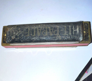 HOHNER #150 Happy Harp Diatonic Harmonica Key of C Silver/Red Plated Metal
