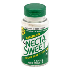 Saccharin Tablets, 1-Grain, 1000 Tablet Bottle