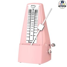 Mechanical Metronome Pink Wind Up 40-208 BPM Bell Ring Piano Practice