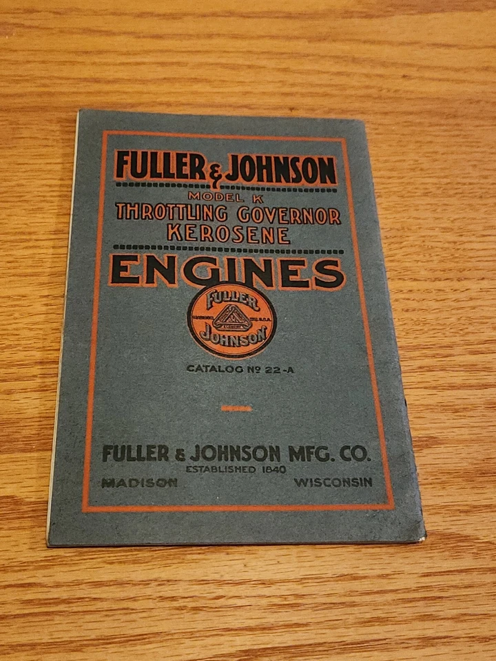 Fuller & Johnson Throttling Kerosene Engines Catalog Madison WI Original - Image 2 of 4