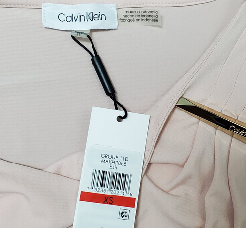 Calvin Klein Shirt Women's XS, Blush 3/4 Sleeve Blouse Formal Business Top - Picture 10 of 10