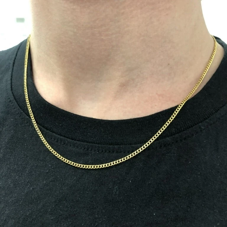 Real Genuine Solid 1/20 14K Yellow Gold Cuban Link Chain Necklace 20 In - Image 3 of 4