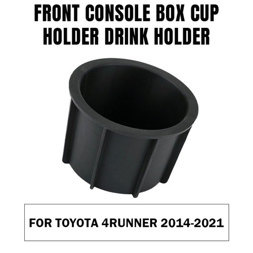 Front Console Cup Holder Insert Black For 2010-2021 Toyota 4Runner 66991-35030 - Picture 5 of 11