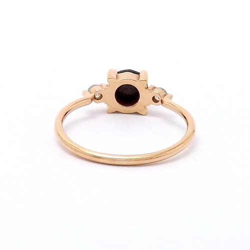 Catbird 14K Rotgold schwarzer Diamant Odile der Schwan Verlobungsring zertifiziert - Bild 6 von 10