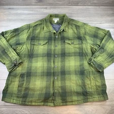 Duluth Trading Flapjack Fleece Lined Relaxed Fit Shirt Jac Shacket Men’s 4XL
