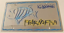 Vintage G Loomis Fear No Fish Booster License Plate Fishing Rod Fisherman