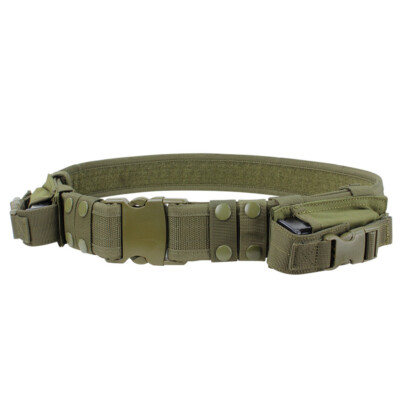 Condor Outdoor Adjustable Nylon Tactical Belt w 2x Utility Pistol