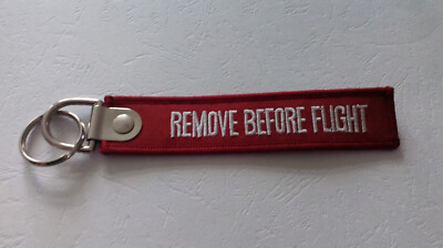 Schlüsselanhänger Luftfahrt Stirnband Koffer Fluggesellschaft REMOVE BEFORE FLIGHT
