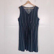 Croft & Barrow Liquid Knit Midi Dress Sz XXL Black Pleated Faux Wrap Sleeveless