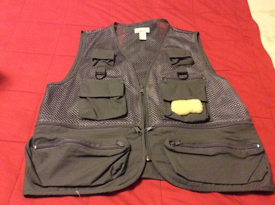 Adult unisex Gray Pflueger Medalist Fishing 10 pocket Vest Size Large/XL beb