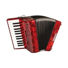 Hohner Hohnica 1303-RED 12 Bass Piano Accordion w/ Gig Bag and Straps