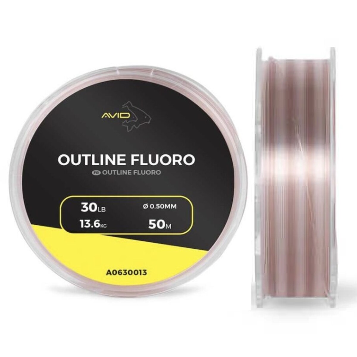 Avid Fluorocarbon Line Carp Fishing Outline Fluoro 30lb 50M Leaders Hooklinks