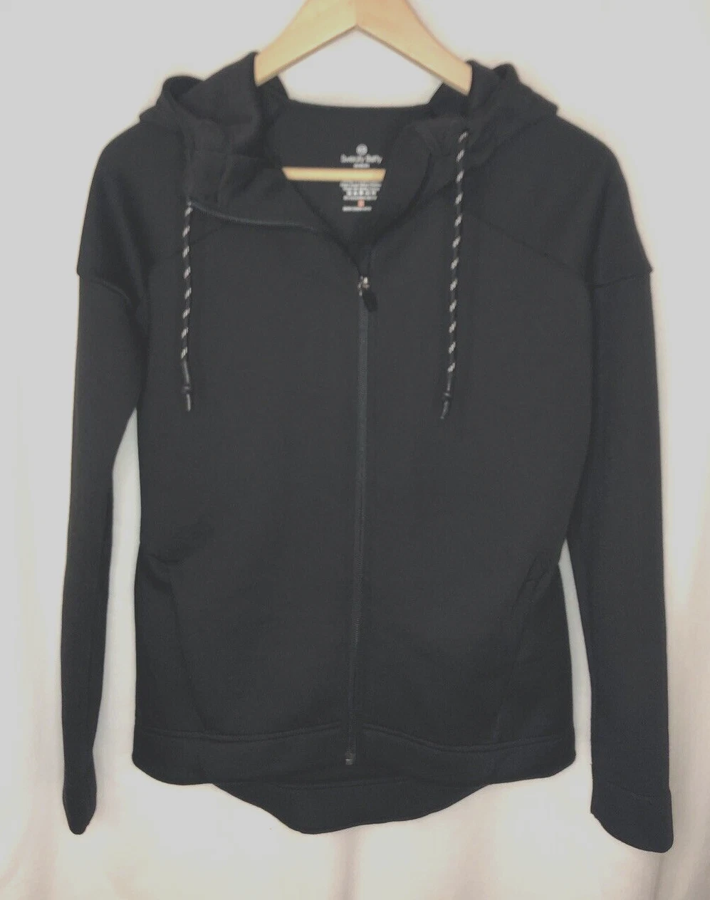 sweaty-betty full zip hooded performance zip pockets hoodie