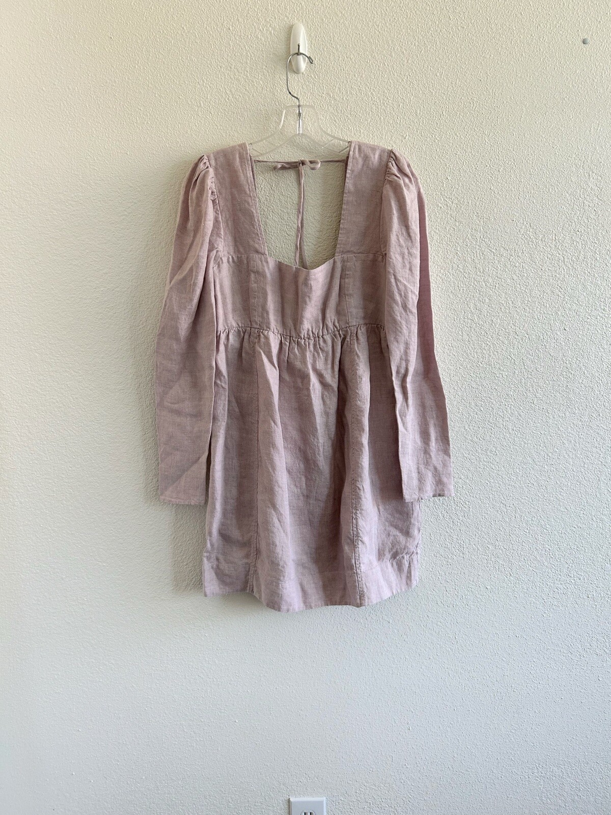 Ganni Babydoll Hemp Mini Dress Size 4 NWT image 3