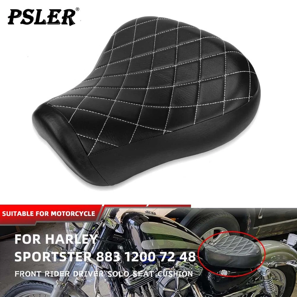 Front Driver Rider Solo Seat For Harley Sportster 883 1200 72 48 1983-2003 Foto 2 de 4