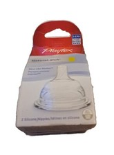 NEW 2 Nipples Playtex NaturaLatch Silicone Nipples 3-6 mo NEW