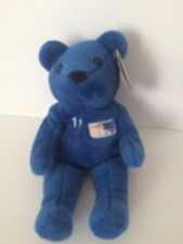 SALVINO'S BAMMERS - Patriots 11 Drew BLEDSOE plush bean bag Bear Blue