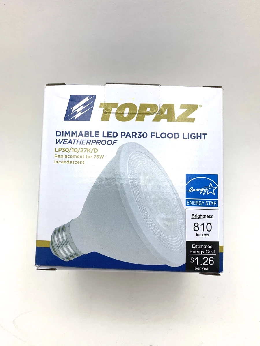Topaz LP30 10 27K D 46 Dimmable LED Flood Light Box of 6