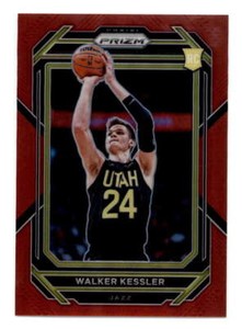 WALKER KESSLER 2022/23 PANINI PRIZM #234 JAZZ ROOKIE RED PRIZMS #126/299 BF1486