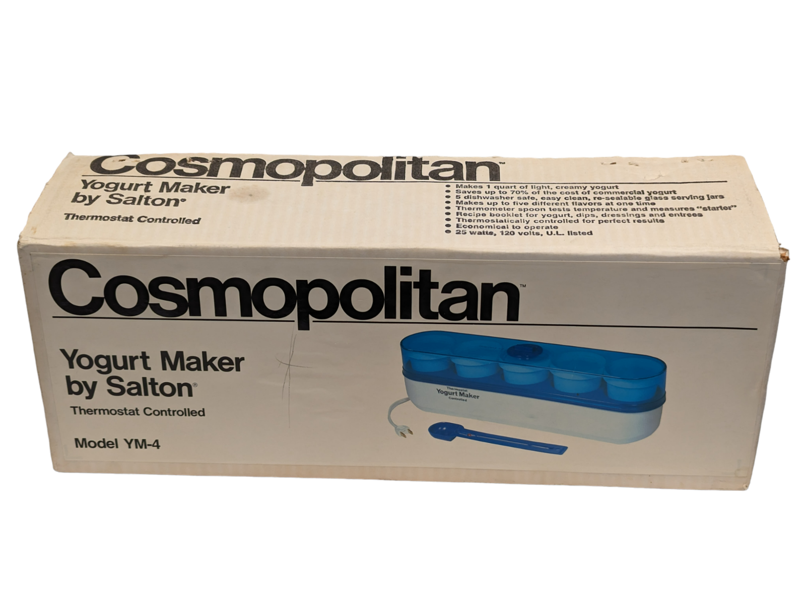 Vtg New Salton Cosmopolitan Yogurt Maker Model YM4 Thermostat Control