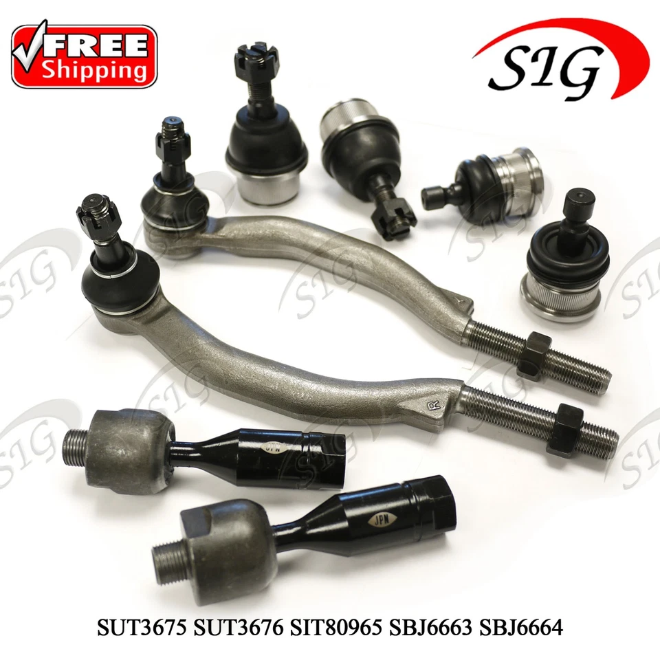 For 2003 - 2006 Chevy SSR Front Upper & Lower Ball Joint Tie Rod End 8PC Kit Foto 2 de 4