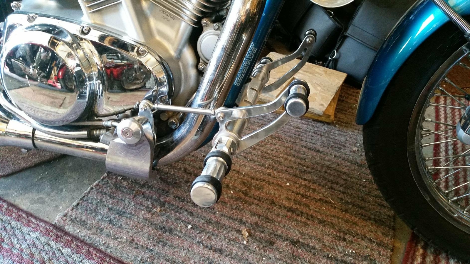 Full Set ALU Forward Controls FootPegs For Suzuki VS 1400 Intruder 1987