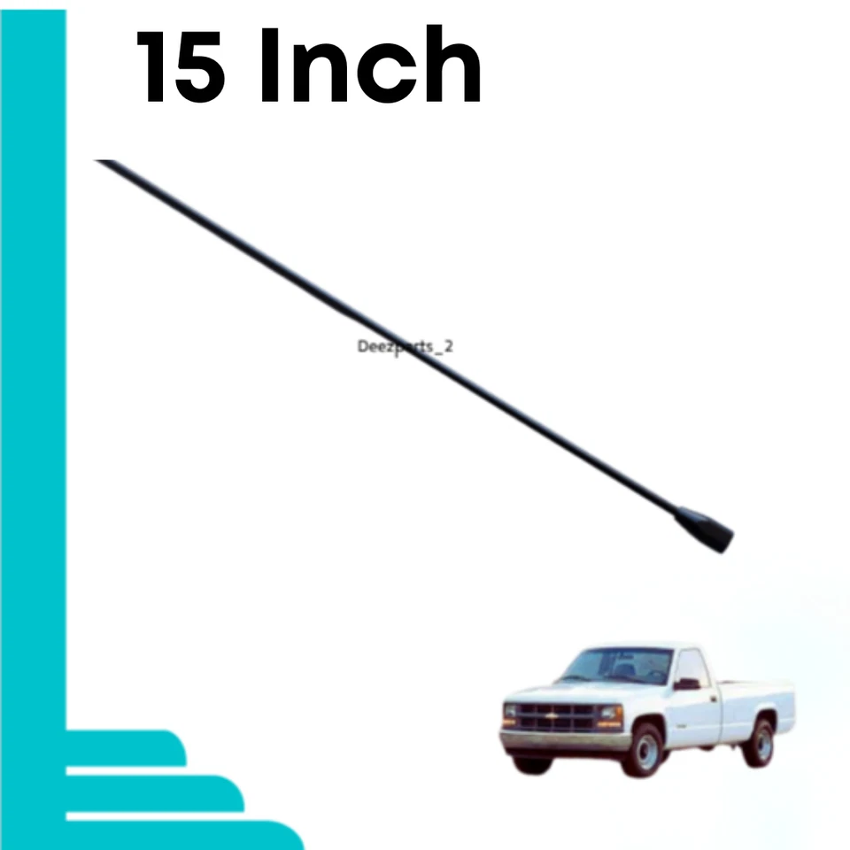 Antena 15" negra para camioneta GMC G1500 G2500 G3500 1992-1996 hembra Foto 2 de 4