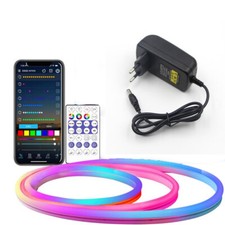 Smart APP LED Neon Strip Light RGBIC Chasing Silicone ws2811 Rope Tape Bluetooth