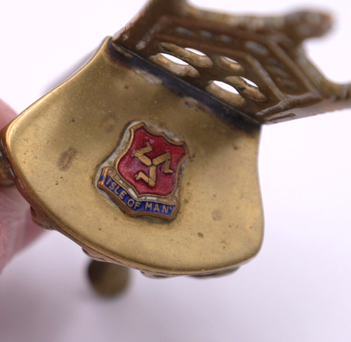 Vintage Miniature Brass Ornate Design Chair With Paw Feet Dollhouse Isle of Man - Picture 4 of 10