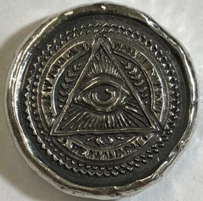#ad #ad 1 Troy OZ MK BarZ quot;The Awakeningquot; STAMPED REVERSED POURED Round .999 FINE SILVER $59.00