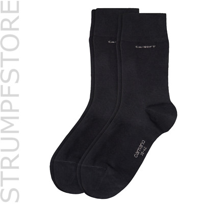 CAMANO Socken Unisex Soft Bund ohne Gummidruck SET 6 8 10 12 Paar 80% BW schwarz