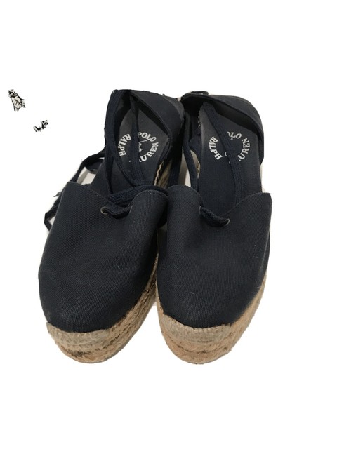 POLO Ralph Lauren Lace Up Espadrilles - Black Size 38 Womenâs | eBay
