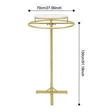 Round Rotating Clothing Rack Gold Retail Garment Display Rack Hanging Rack