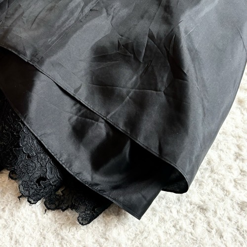 Nicole Miller Collection Silk Lace Cocktail Dress Cutout Back Tie Black Vtg 90s - Picture 7 of 11