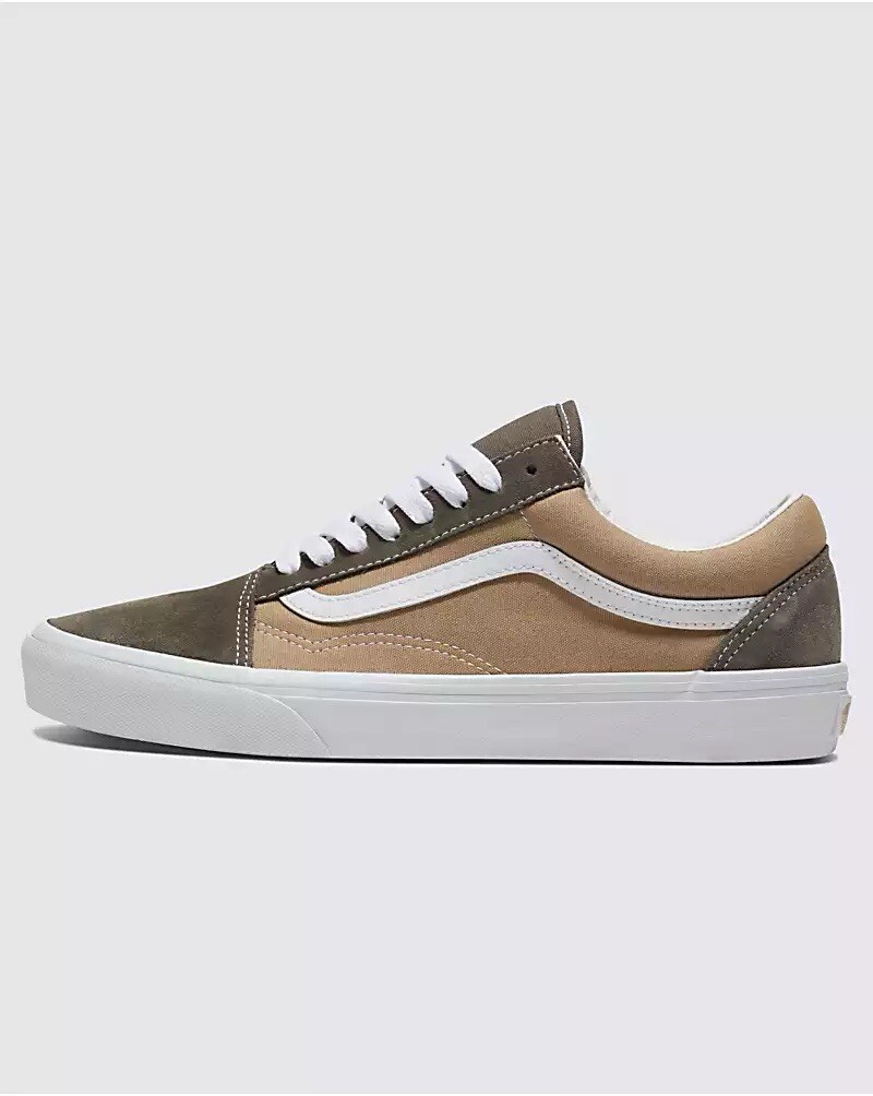 Vans Old Skool Canvas Suede Shoe Block Brown - Brand New in