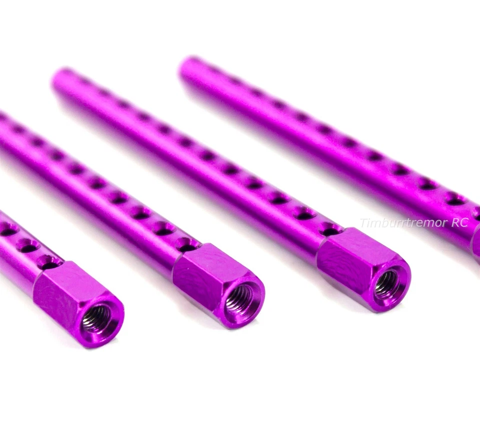 HSP 102058 Aluminum Upper Bumper Mount + Body Posts, Purple for Redcat Lightning - Image 2 of 3