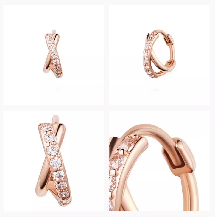 ◆STONEHENgE◆ Edge 14K Piercing SA24B80P Single StoneHenge Crossing 14K One Touch Earrings SA24C60K 14K Rose