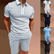 Men's 3D Printing Suit Tee Shirt  Shorts 2 Piece Casual Short Sleeve Fashion