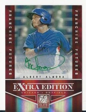 2012 Elite Extra Edition Albert Almora Auto /10 Autograph Green Ink