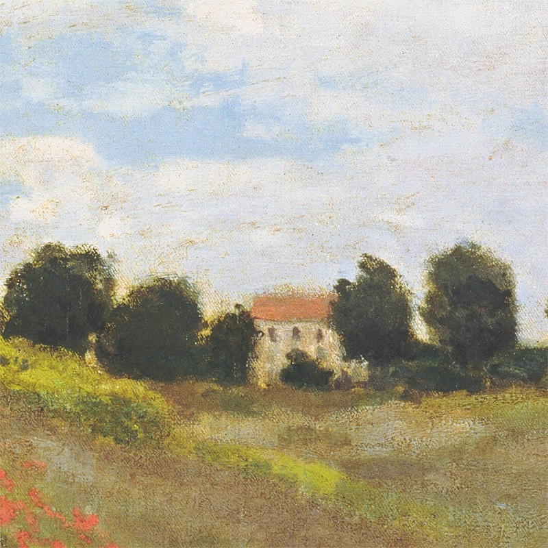 COQUELICOTS de 46W"x34H" de CLAUDE MONET - LONA POPPY FIELDS Foto 4 de 4